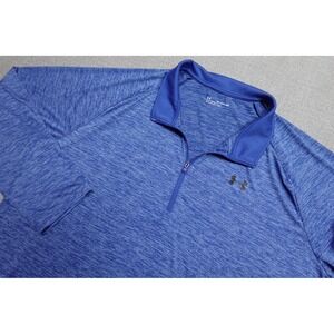 Under Armour Quarter Zip Mens 4XL Blue Training Top Stretch Lightweight Active